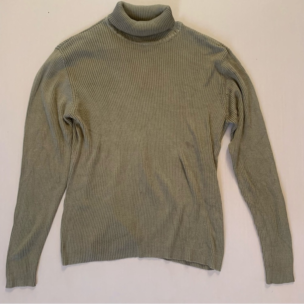 Preview Collection dark beige / khaki turtleneck long sleeve  in Size Medium